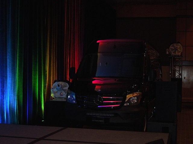 Mercedes-Benz National Dealer Meeting in Alabama,for the Sprinter Meeting rollout a room full of Snow Effects.